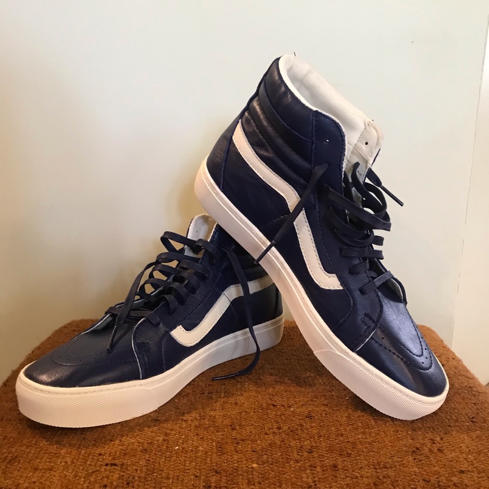 Vans Sk-8 Hi Cup CA Blue Leather Men’s 10 RARE